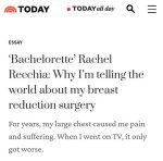 Rachel Bachelorette Breast Surgery: a Comprehensive Insight